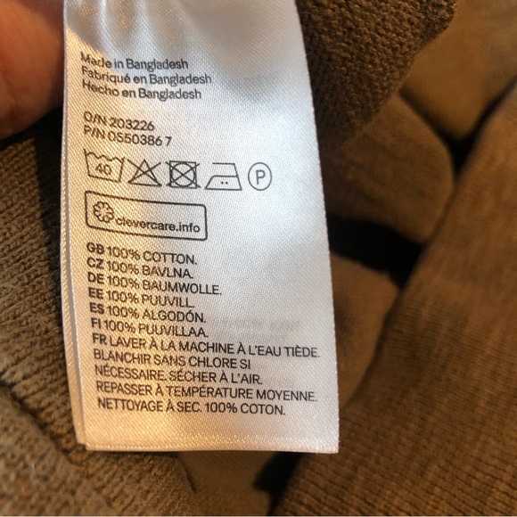 Mens LOGG by H&M pullover sweatshirt hoodie army green L - Picture 8 of 8